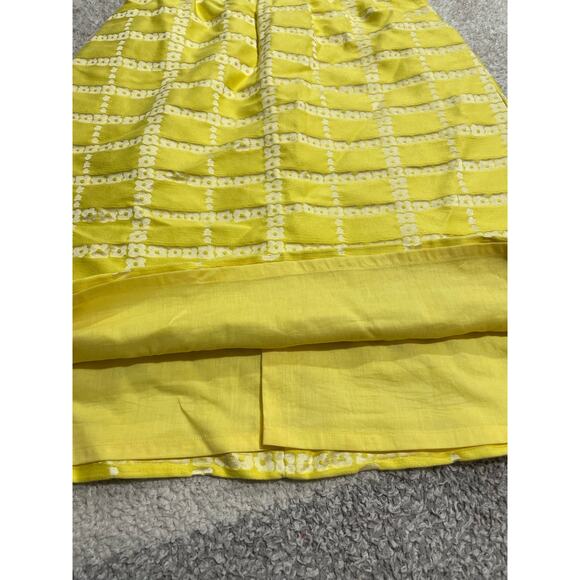 J. Crew Collection Dress Sz 0 Sheath Floral Keyhole Pockets Yellow Silk MSRP$298 - Picture 10 of 12